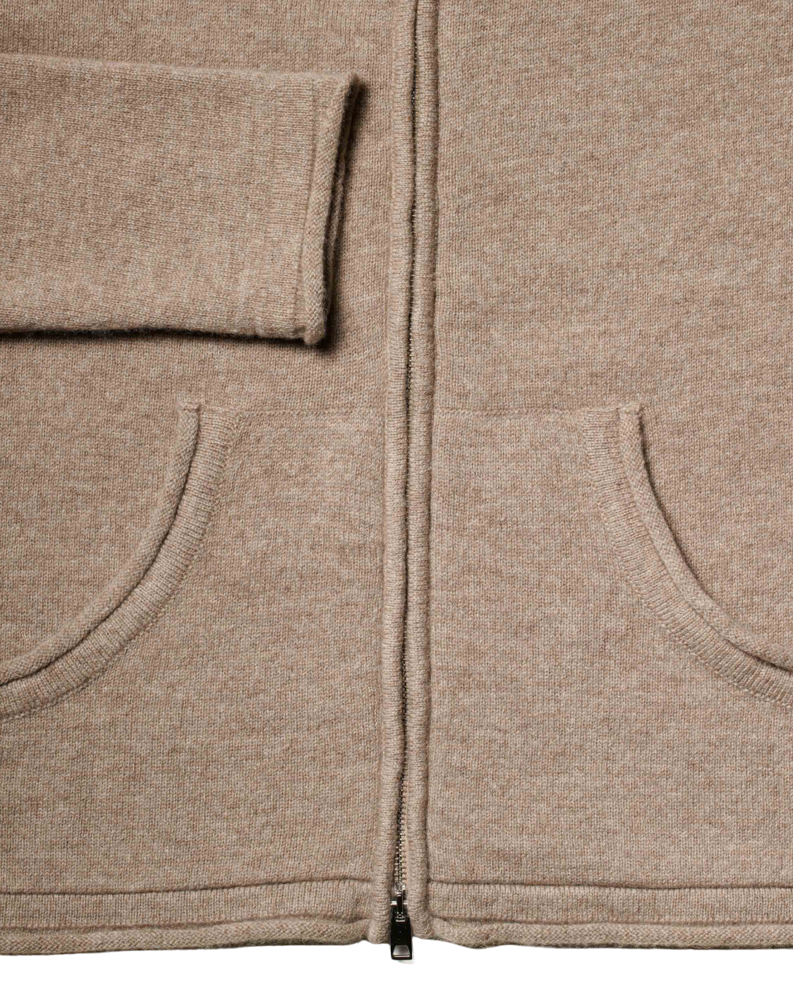 Monticelli Women's Pure Cashmere Hoodie Sweater Beige Made In Italy 6