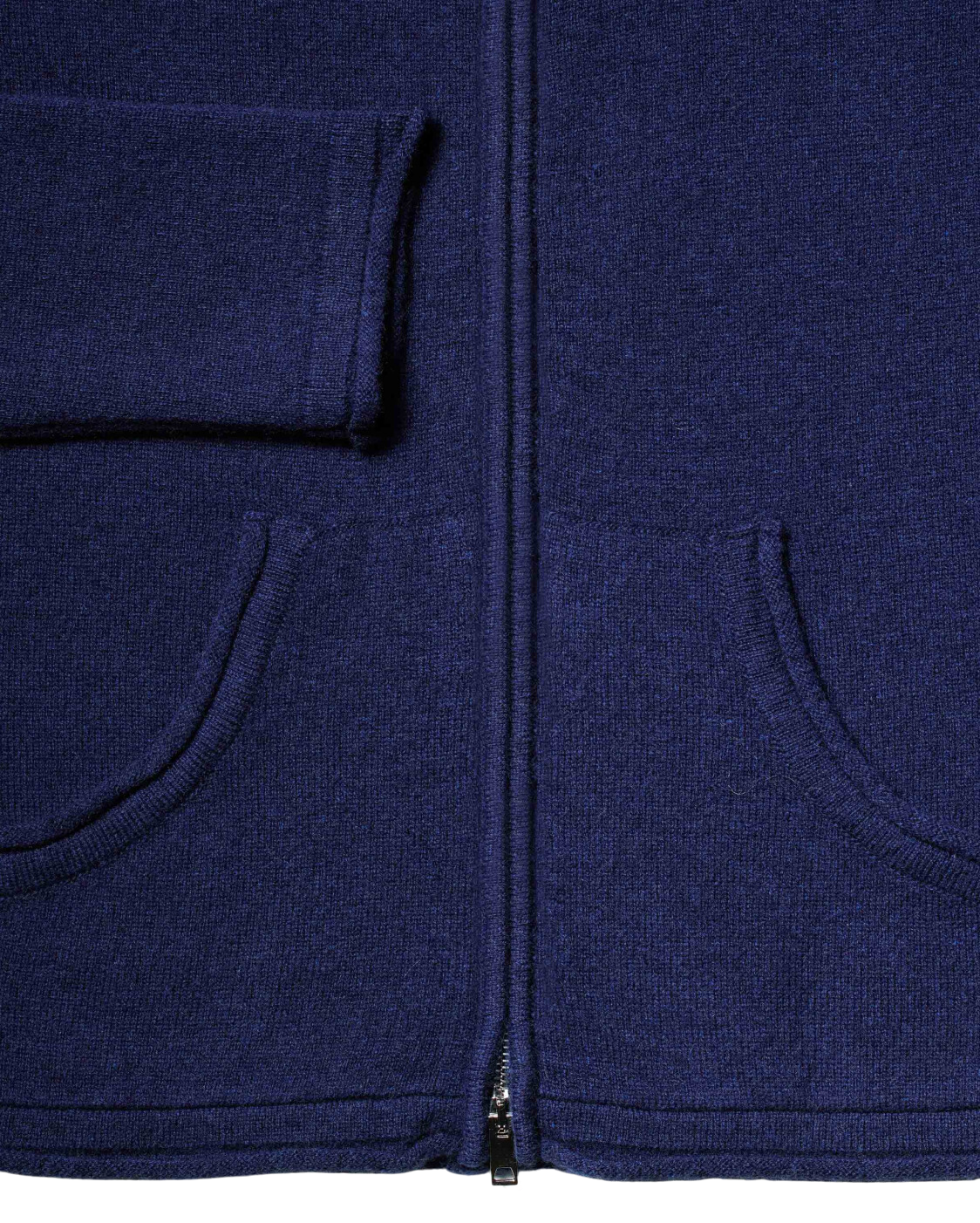 Monticelli Women's Pure Cashmere Hoodie Sweater Night Blue  Made In Italy 8