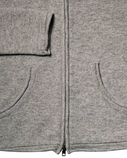 Monticelli Women's Pure Cashmere Hoodie Sweater Medium Grey Made In Italy 7