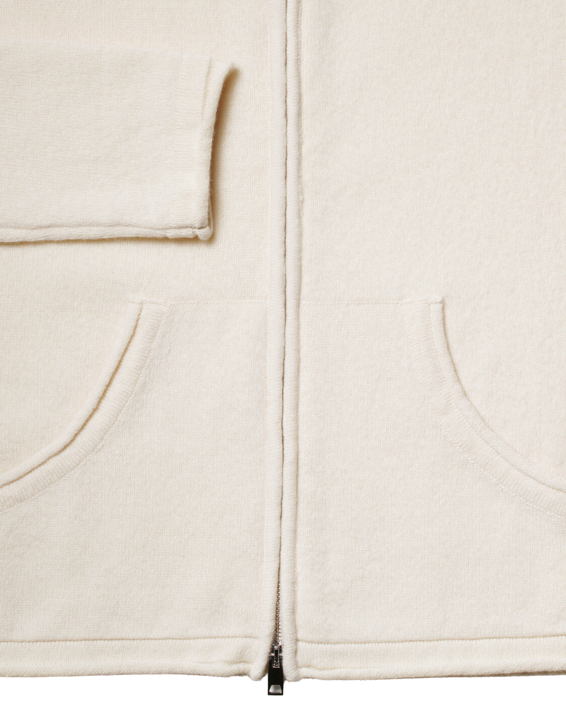 Monticelli Women's Pure Cashmere Hoodie Sweater Milk White Made in Italy 7