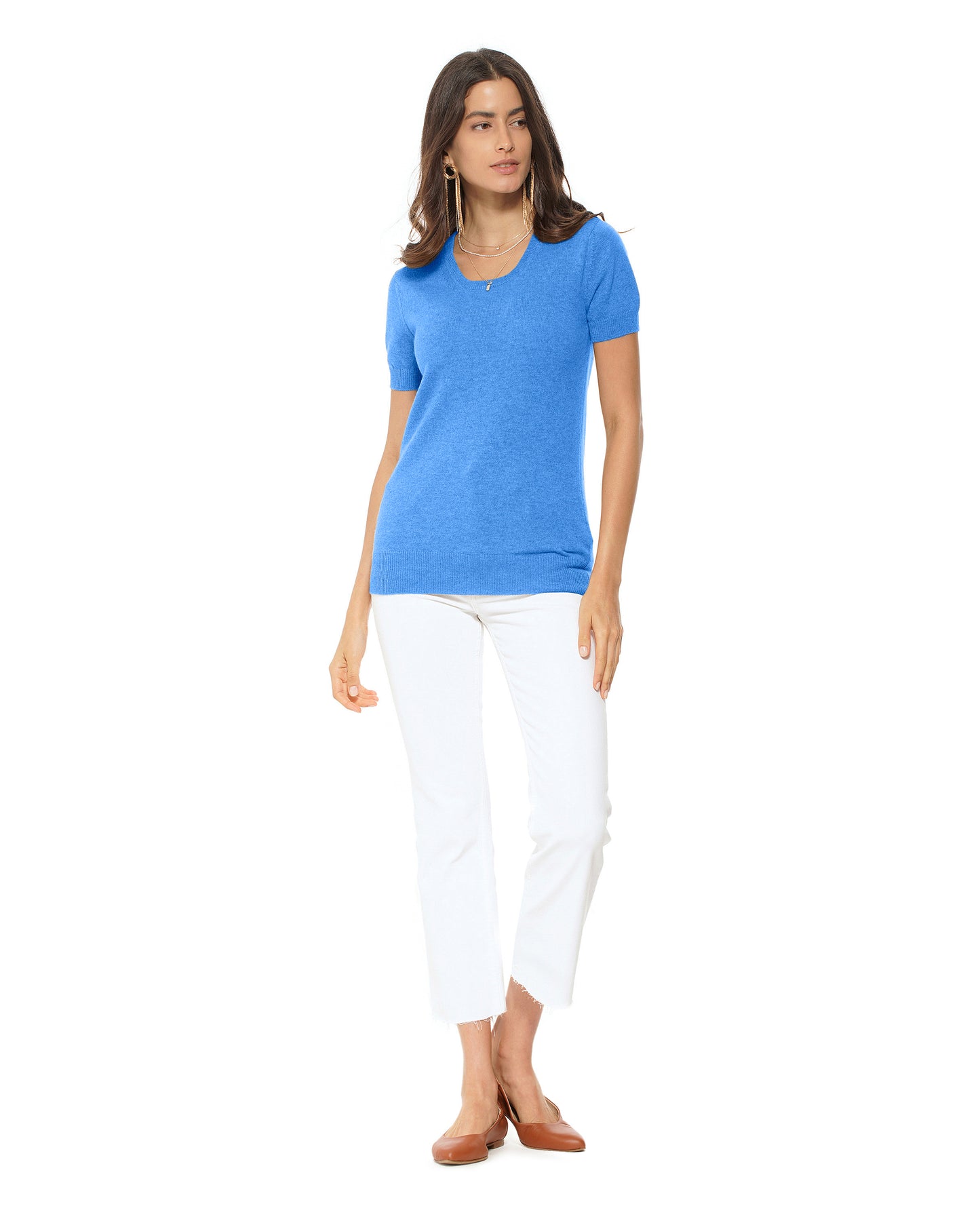 Women's Pure Cashmere T-Shirt Jeans