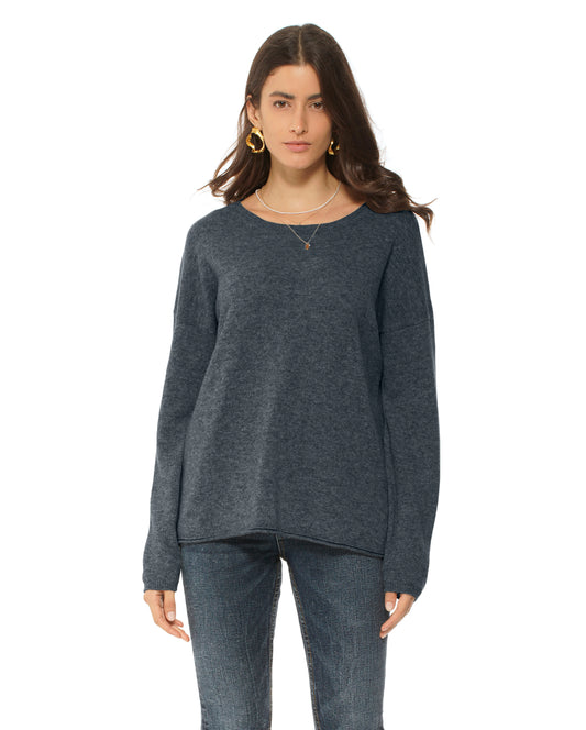 Women's Pure Cashmere Lounge Sweater Charcoal