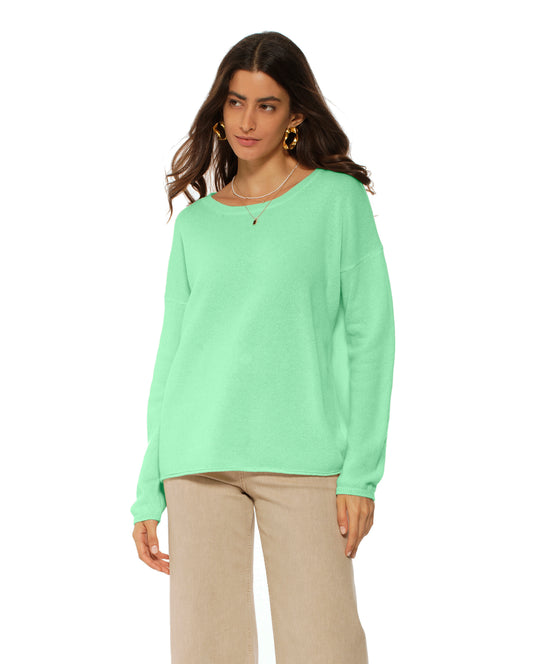 Women's Pure Cashmere Lounge Sweater Kiwi