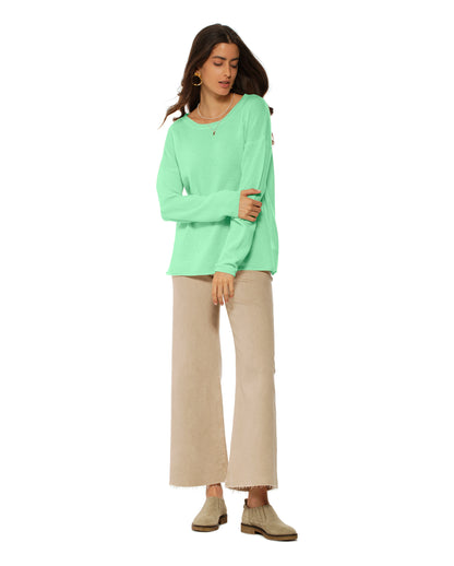 Women's Pure Cashmere Lounge Sweater Kiwi