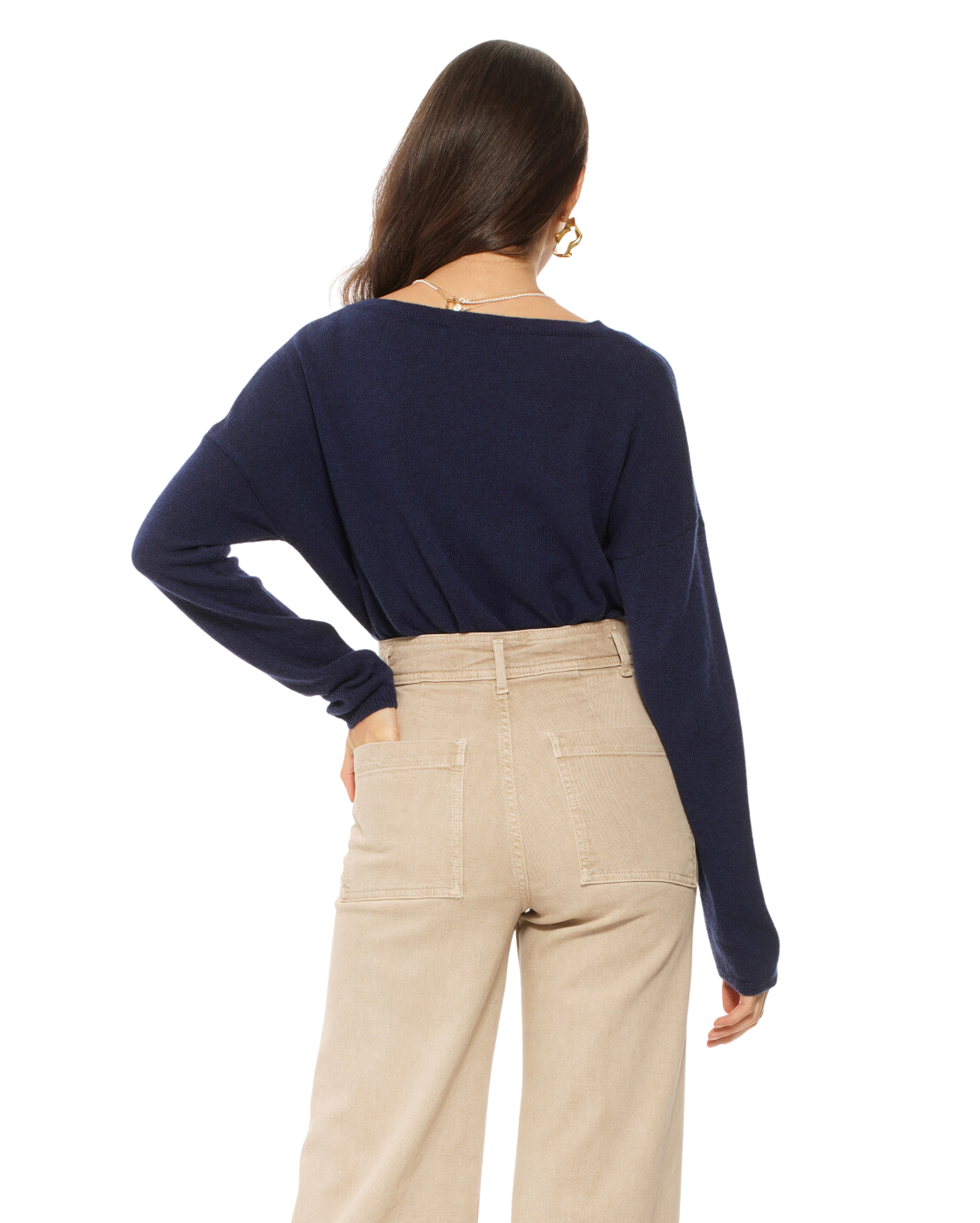 Monticelli Women's Pure Cashmere Lounge Sweater Blue 4