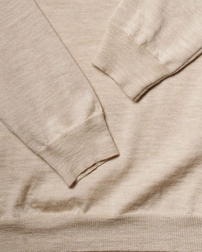 Monticelli Women's Pure Cashmere Lounge Sweater Beige Made In Italy 5