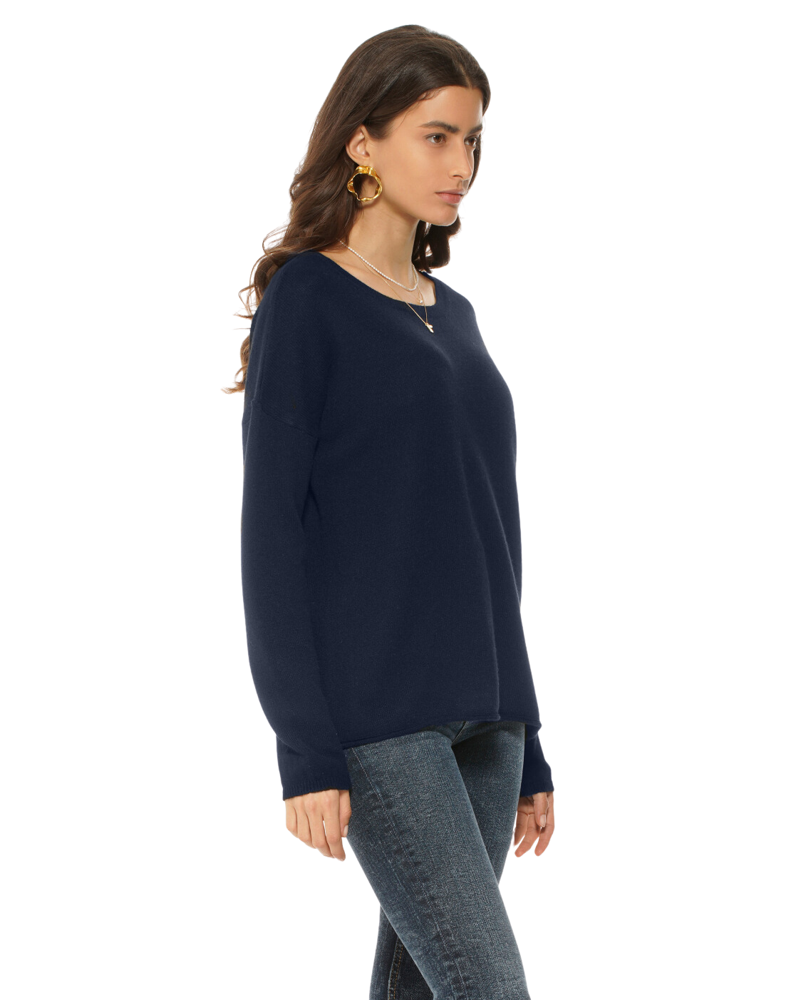 Monticelli Women's Pure Cashmere Lounge Sweater Medium Blue 1