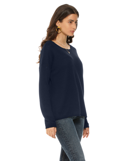 Monticelli Women's Pure Cashmere Lounge Sweater Medium Blue 1