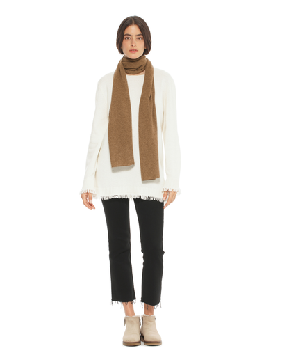 Women's Essential Pure Cashmere Maxi Wide Scarf Camel