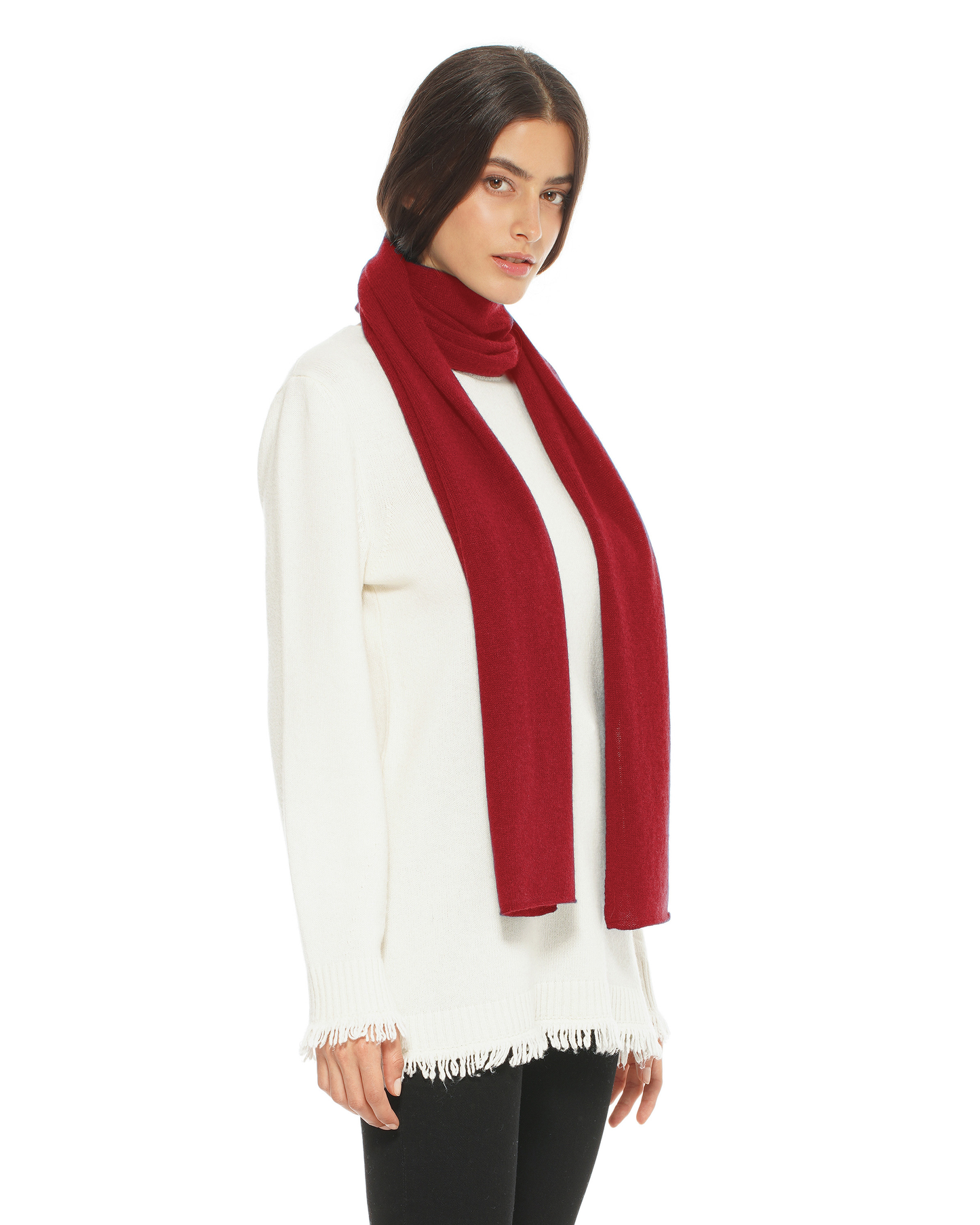 Women's Essential Pure Cashmere Maxi Wide Scarf Chianti