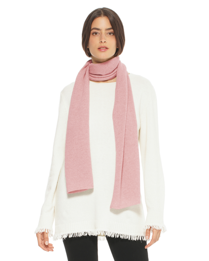 Women's Essential Pure Cashmere Maxi Wide Scarf Old Rose