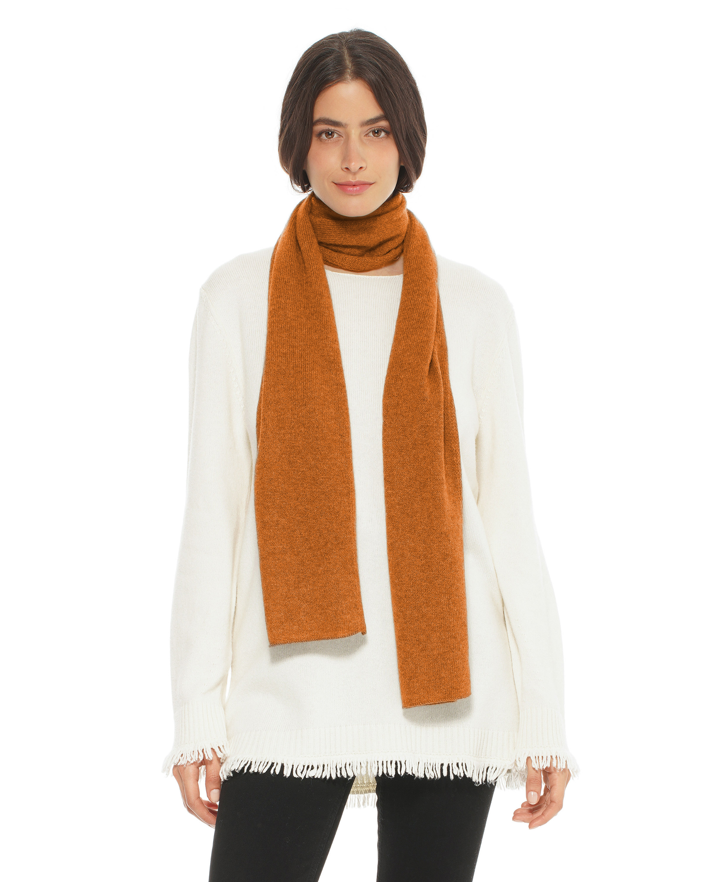 Women's Essential Pure Cashmere Maxi Wide Scarf Saffron