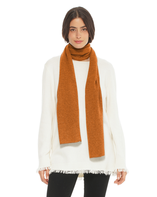 Women's Essential Pure Cashmere Maxi Wide Scarf Saffron