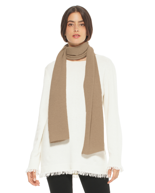Women's Essential Pure Cashmere Maxi Wide Scarf Taupe
