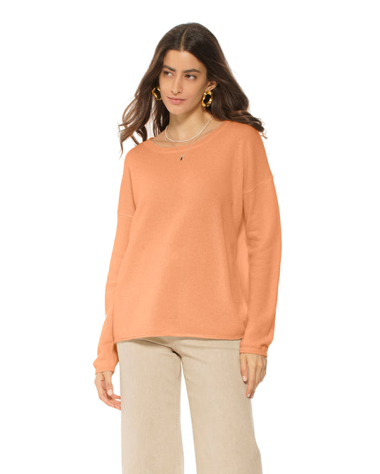 Women's Pure Cashmere Lounge Sweater Orange