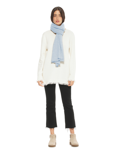 Pure Cashmere Cloud-Soft Scarf Baby Blue