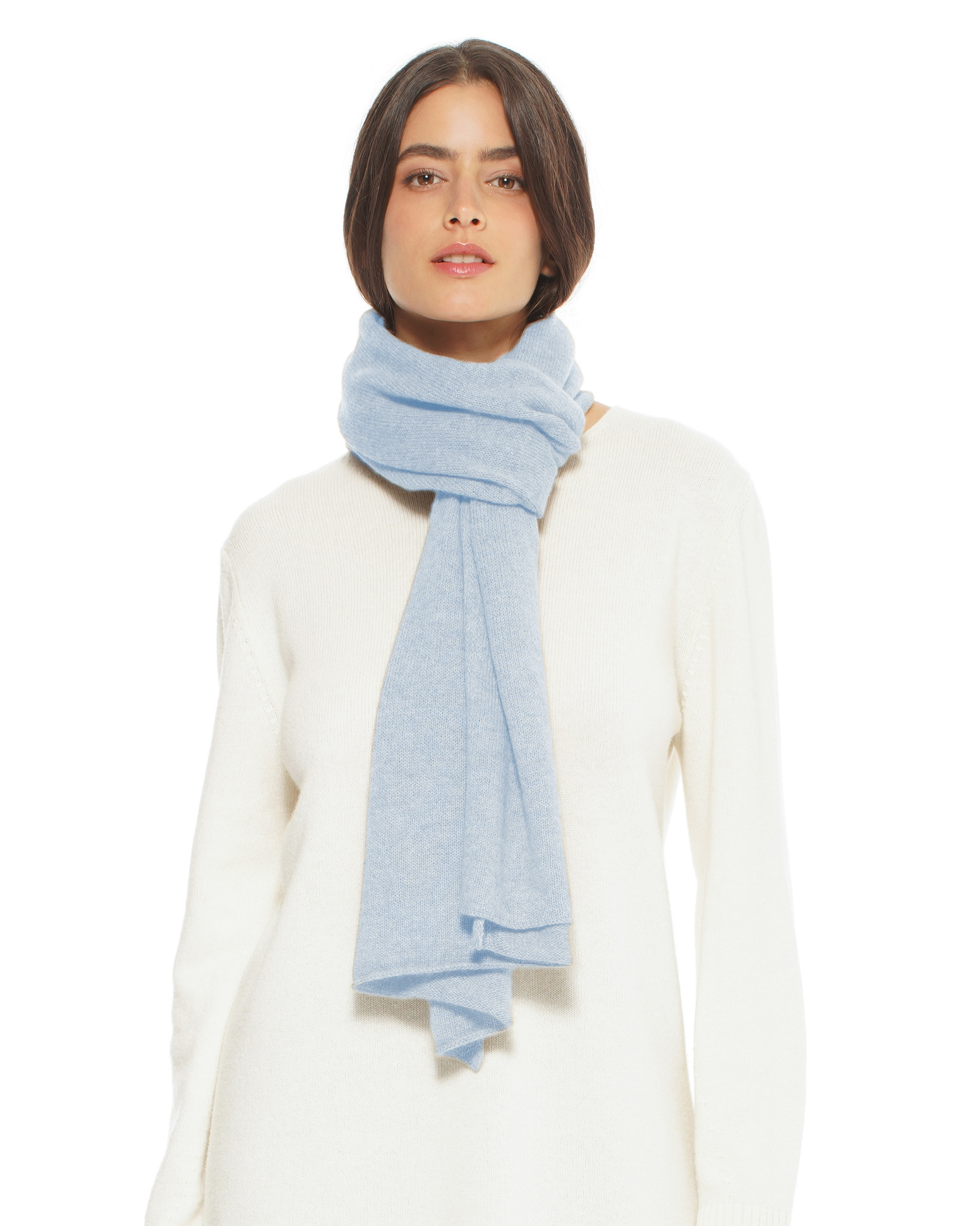 Pure Cashmere Cloud-Soft Scarf Baby Blue