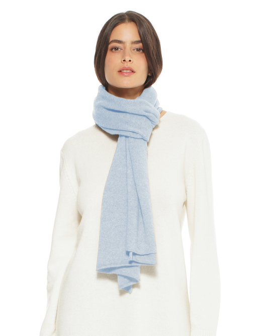 Pure Cashmere Cloud-Soft Scarf Baby Blue