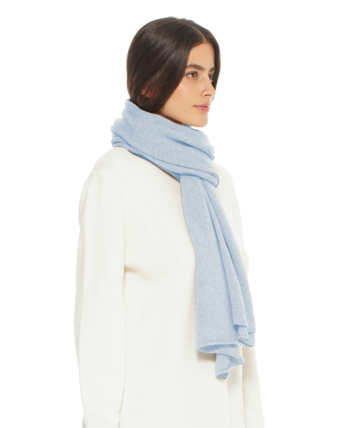 Pure Cashmere Cloud-Soft Scarf Baby Blue