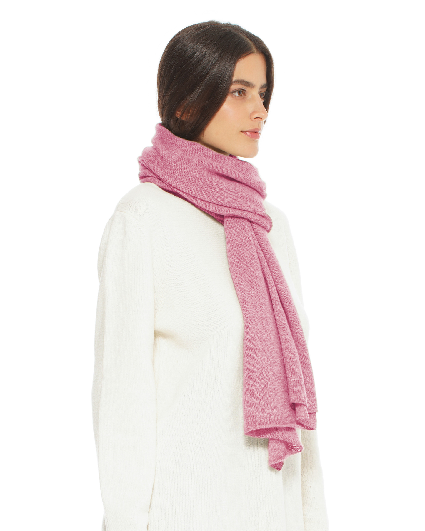 Pure Cashmere Cloud-Soft Scarf Baby Pink