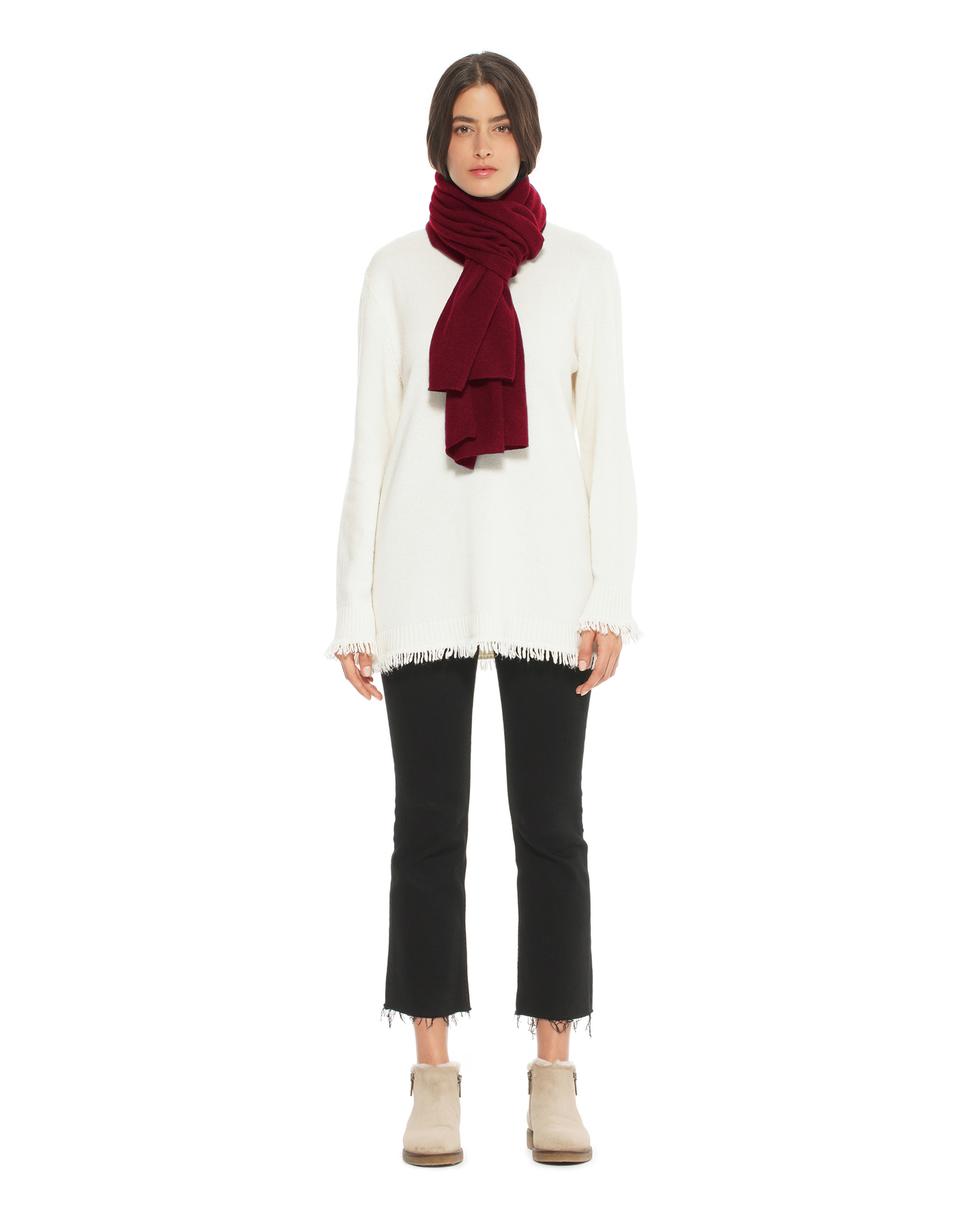 Pure Cashmere Cloud-Soft Scarf Bordeaux