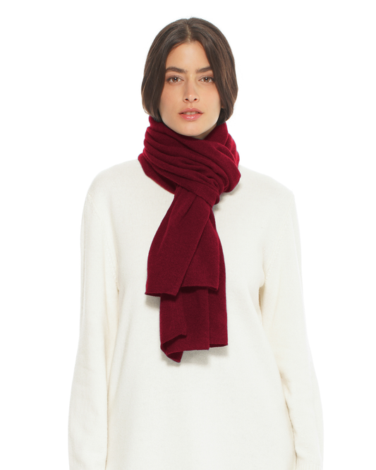 Pure Cashmere Cloud-Soft Scarf Bordeaux