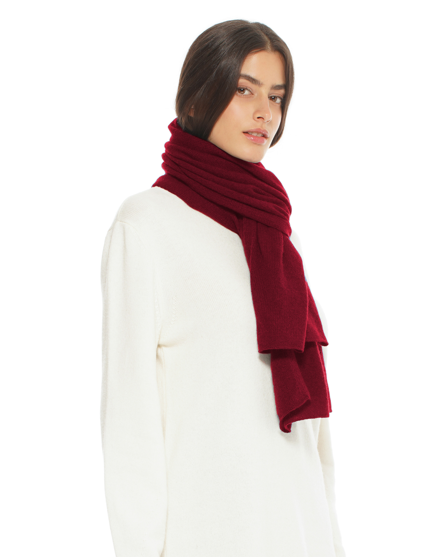 Pure Cashmere Cloud-Soft Scarf Bordeaux