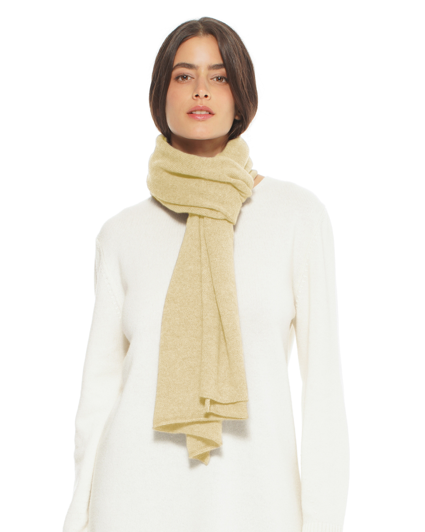 Pure Cashmere Cloud-Soft Scarf Butter Yellow