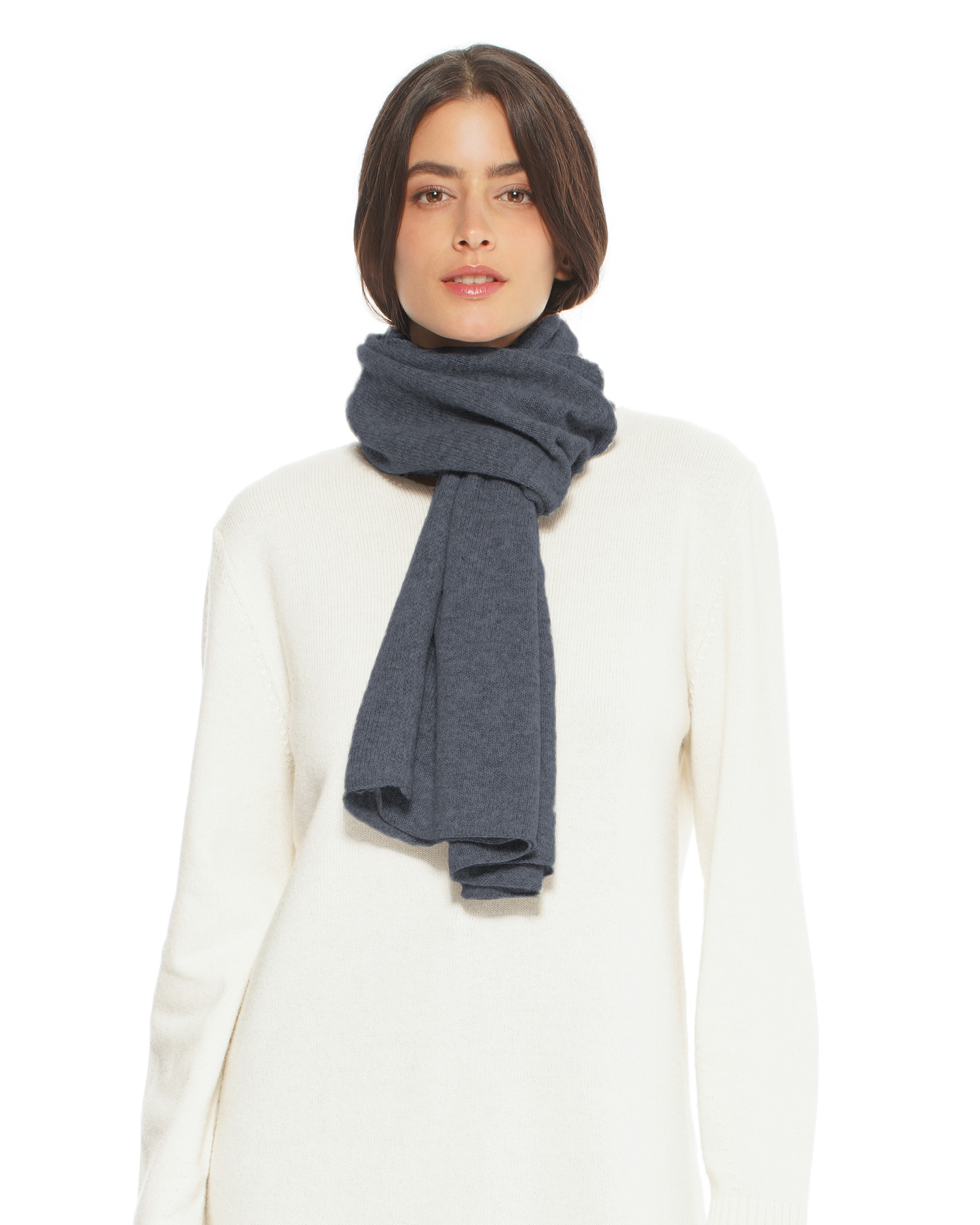 Pure Cashmere Cloud-Soft Scarf Charcoal