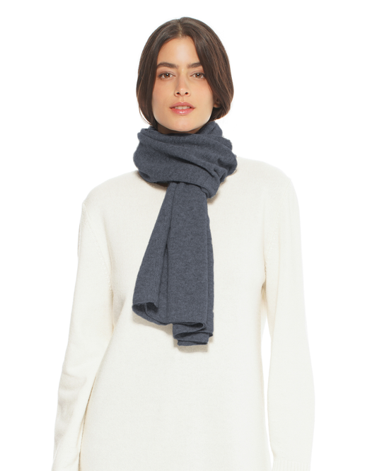 Pure Cashmere Cloud-Soft Scarf Charcoal