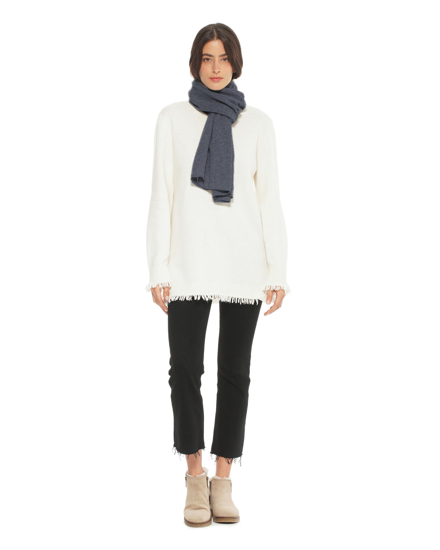 Pure Cashmere Cloud-Soft Scarf Charcoal