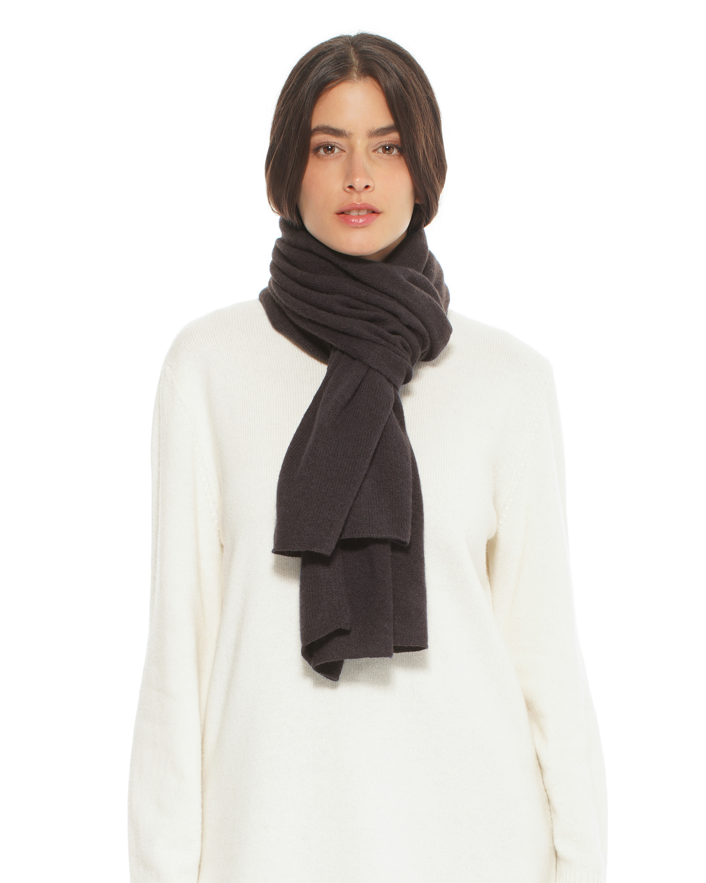 Pure Cashmere Cloud-Soft Scarf Coffee