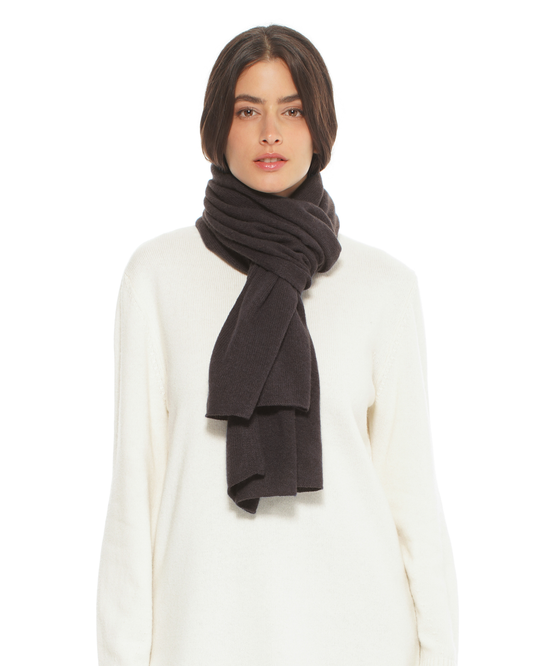 Pure Cashmere Cloud-Soft Scarf Coffee
