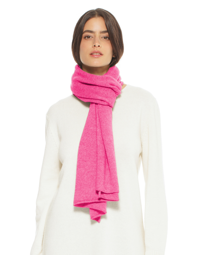 Pure Cashmere Cloud-Soft Scarf Fuchsia