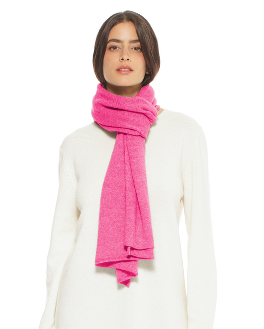 Pure Cashmere Cloud-Soft Scarf Fuchsia