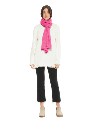 Pure Cashmere Cloud-Soft Scarf Fuchsia