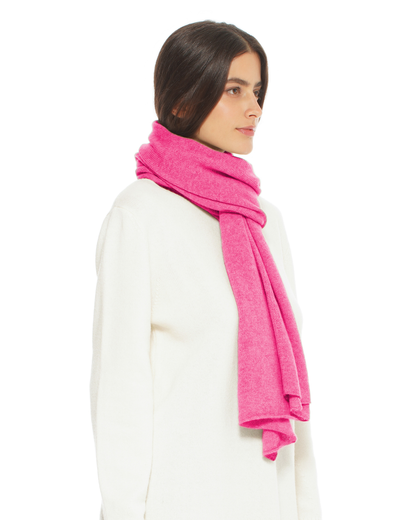 Pure Cashmere Cloud-Soft Scarf Fuchsia