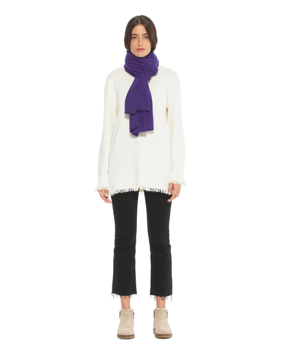 Pure Cashmere Cloud-Soft Scarf Iris Purple