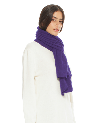 Pure Cashmere Cloud-Soft Scarf Iris Purple