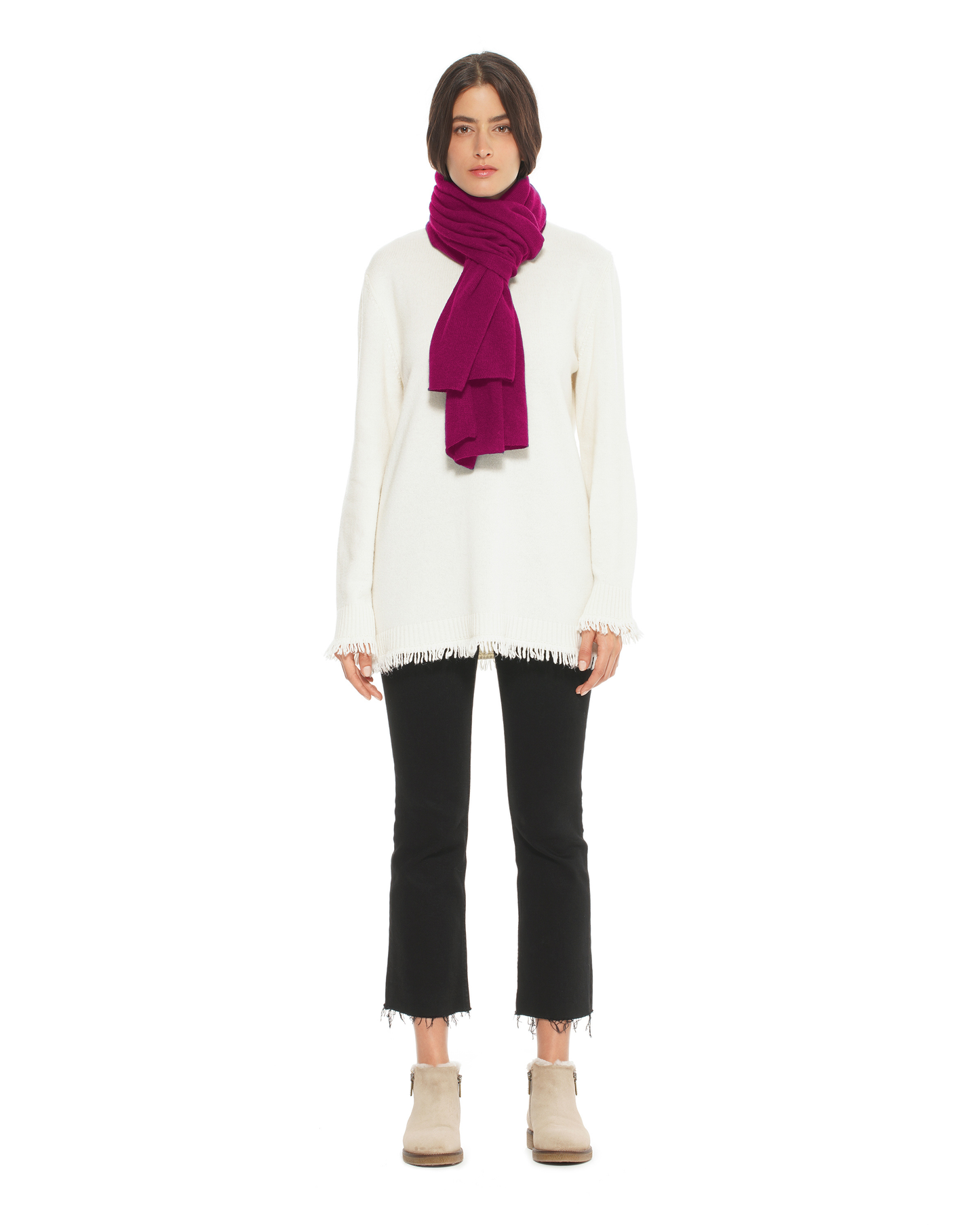 Pure Cashmere Cloud-Soft Scarf Magenta