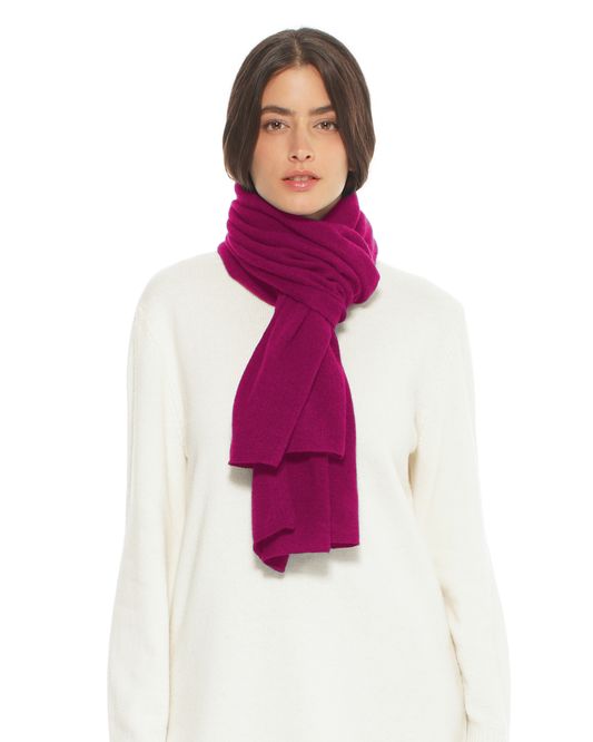 Pure Cashmere Cloud-Soft Scarf Magenta