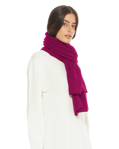 Pure Cashmere Cloud-Soft Scarf Magenta