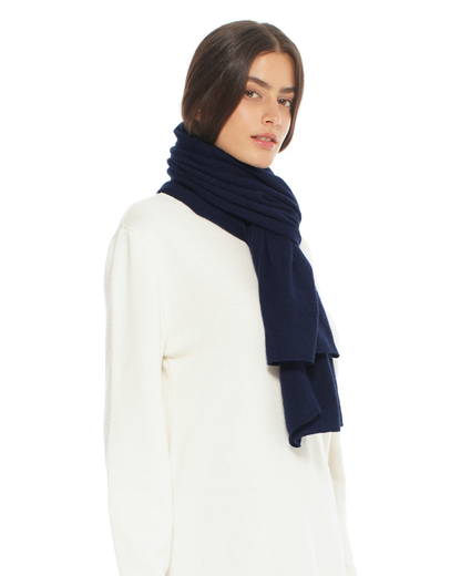 Pure Cashmere Cloud-Soft Scarf Night Blue