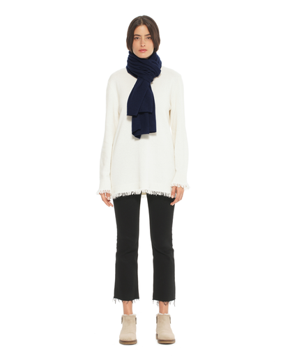 Pure Cashmere Cloud-Soft Scarf Night Blue