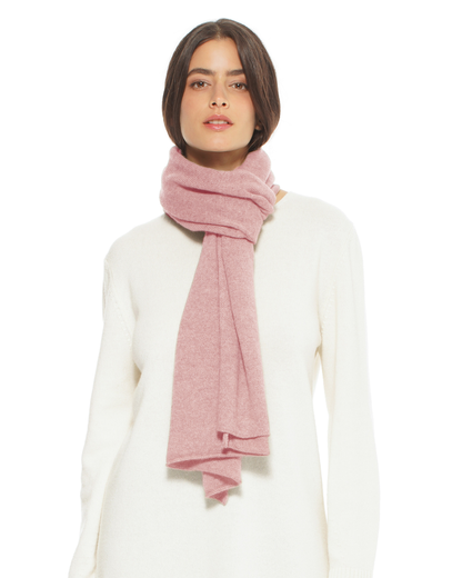 Pure Cashmere Cloud-Soft Scarf Old Rose