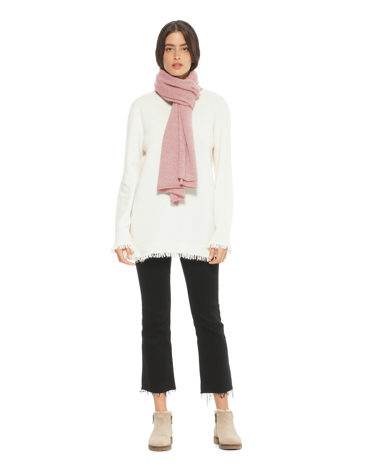 Pure Cashmere Cloud-Soft Scarf Old Rose
