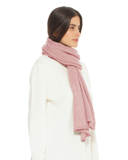 Pure Cashmere Cloud-Soft Scarf Old Rose