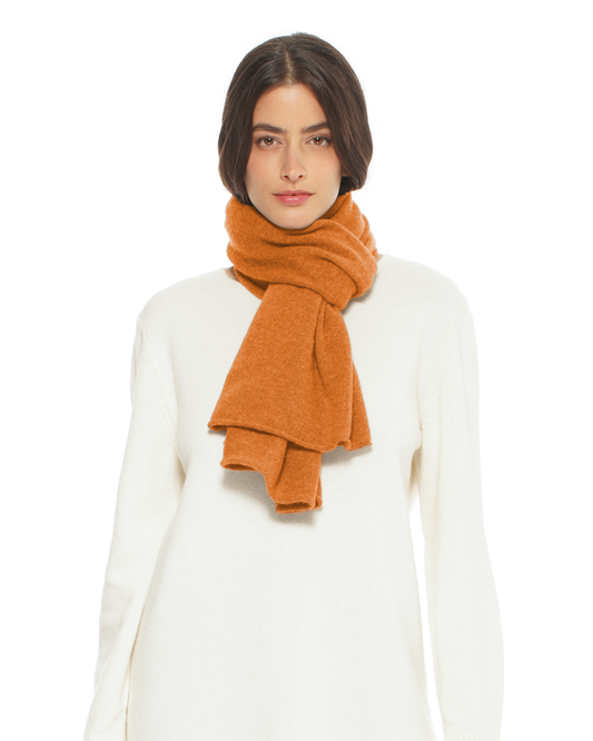 Pure Cashmere Cloud-Soft Scarf Saffron
