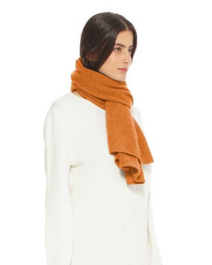 Pure Cashmere Cloud-Soft Scarf Saffron