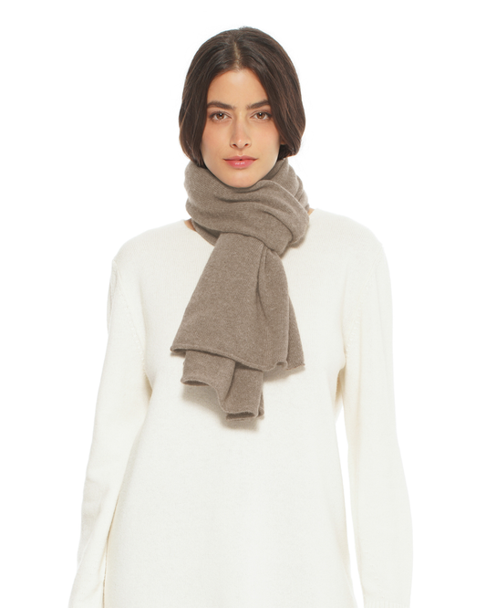 Pure Cashmere Cloud-Soft Scarf Taupe